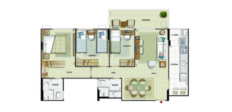 Apartamento à venda com 3 quartos, 76m² - Foto 13