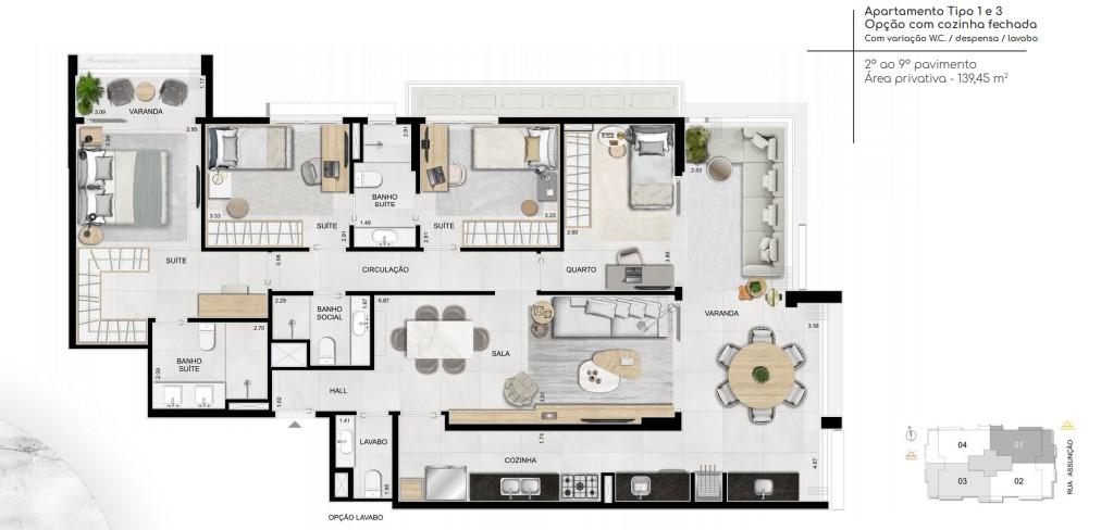 Apartamento à venda com 4 quartos, 139m² - Foto 25