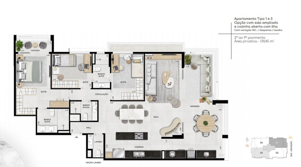 Apartamento à venda com 4 quartos, 139m² - Foto 30