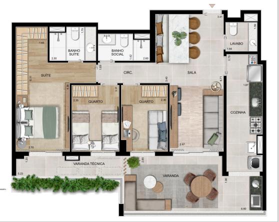 Apartamento à venda com 4 quartos, 149m² - Foto 29