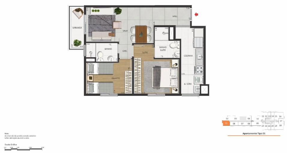 Apartamento à venda com 1 quarto, 70m² - Foto 33