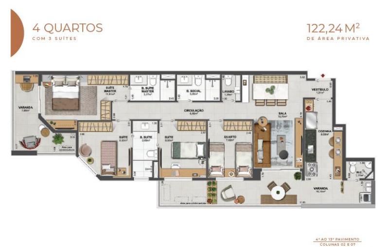 Apartamento à venda com 4 quartos, 122m² - Foto 31