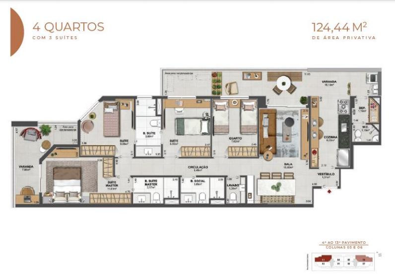 Apartamento à venda com 4 quartos, 122m² - Foto 32