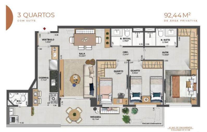 Apartamento à venda com 4 quartos, 122m² - Foto 35