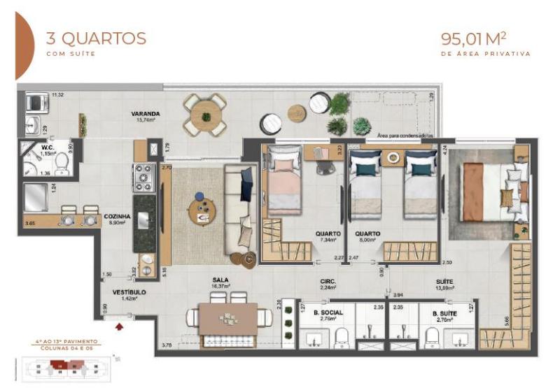 Apartamento à venda com 4 quartos, 122m² - Foto 36