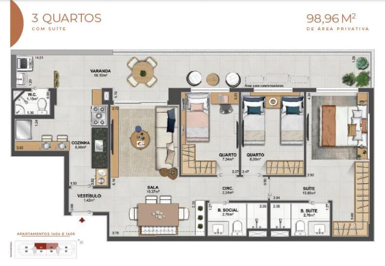 Apartamento à venda com 3 quartos, 124m² - Foto 40