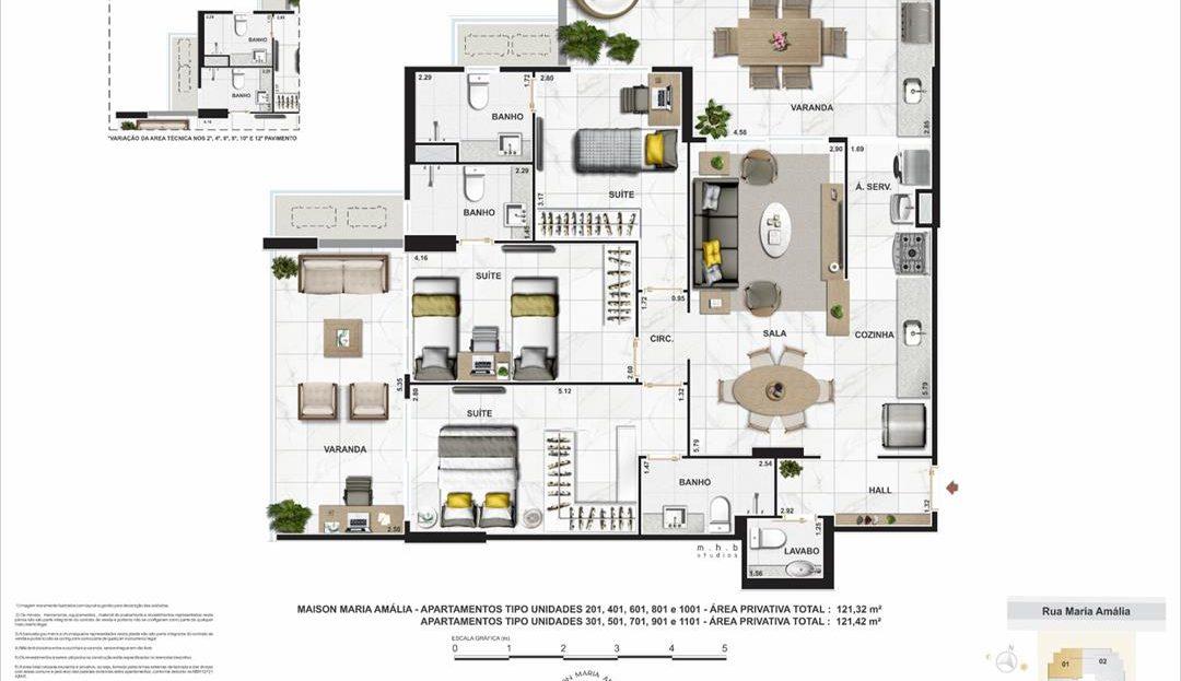 Apartamento à venda com 3 quartos, 158m² - Foto 23