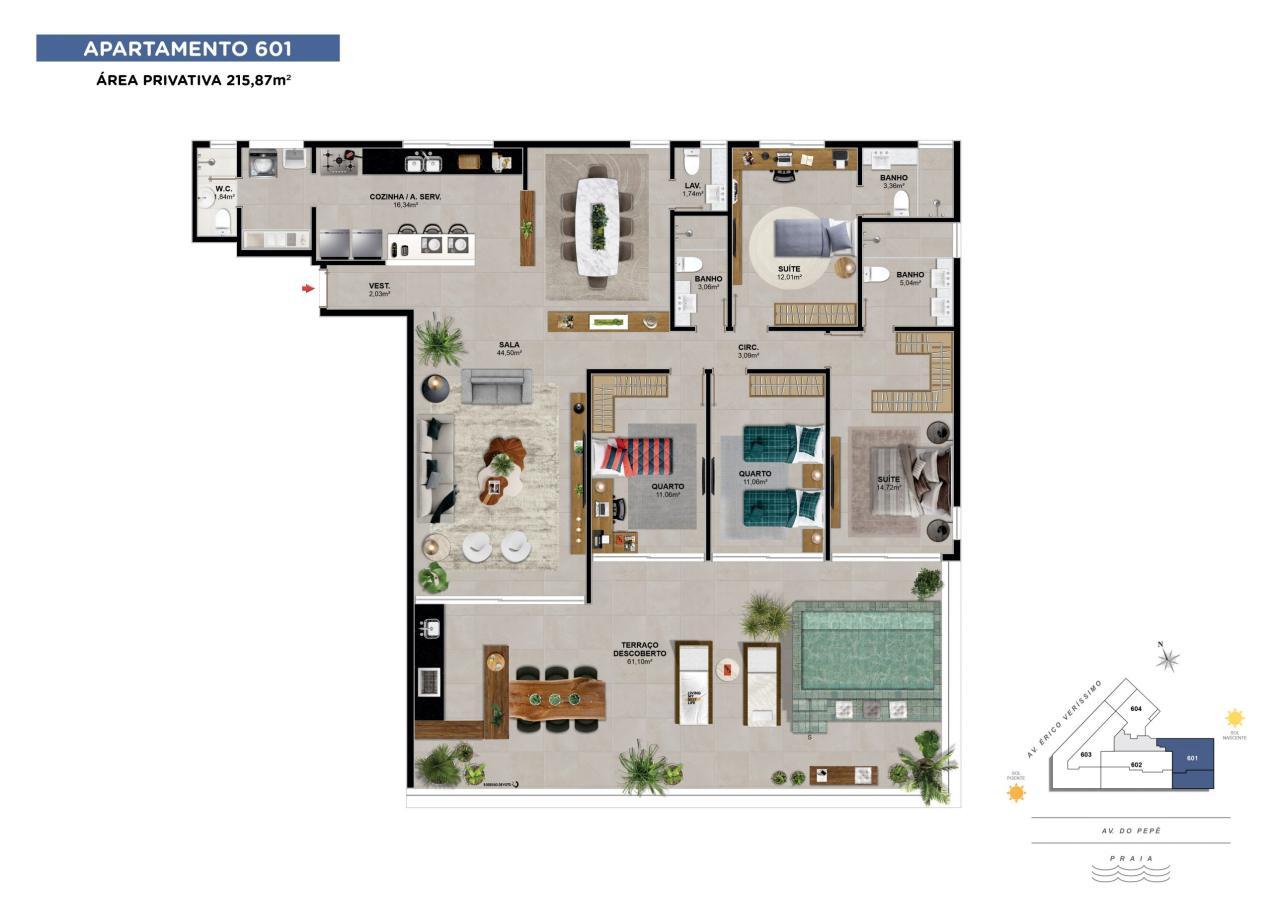 Apartamento à venda com 3 quartos, 148m² - Foto 17