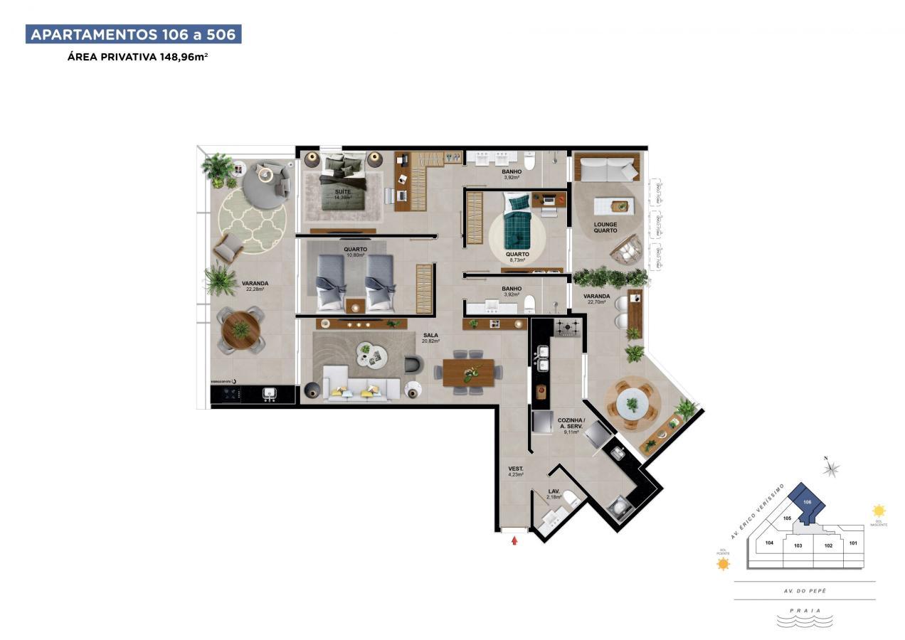 Apartamento à venda com 3 quartos, 148m² - Foto 23