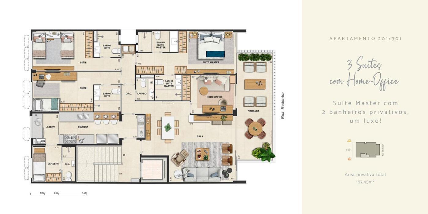 Apartamento à venda com 4 quartos, 196m² - Foto 13