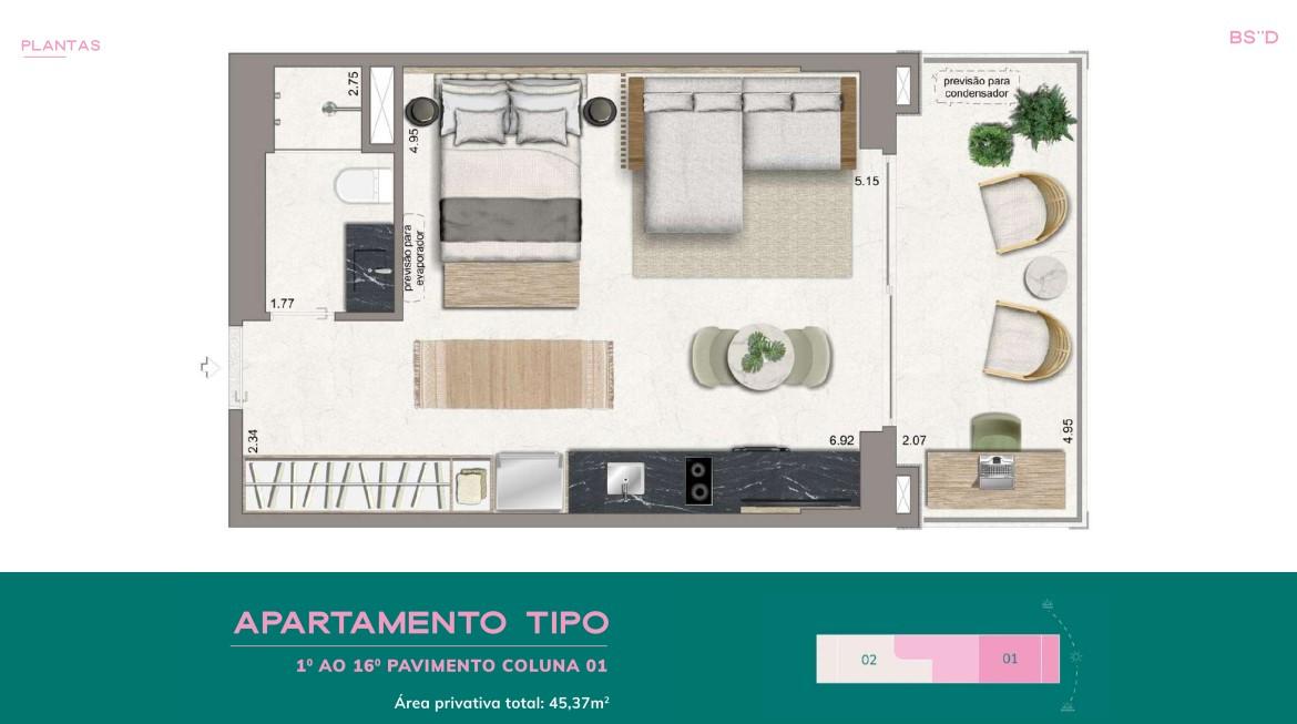 Apartamento à venda com 1 quarto, 47m² - Foto 27