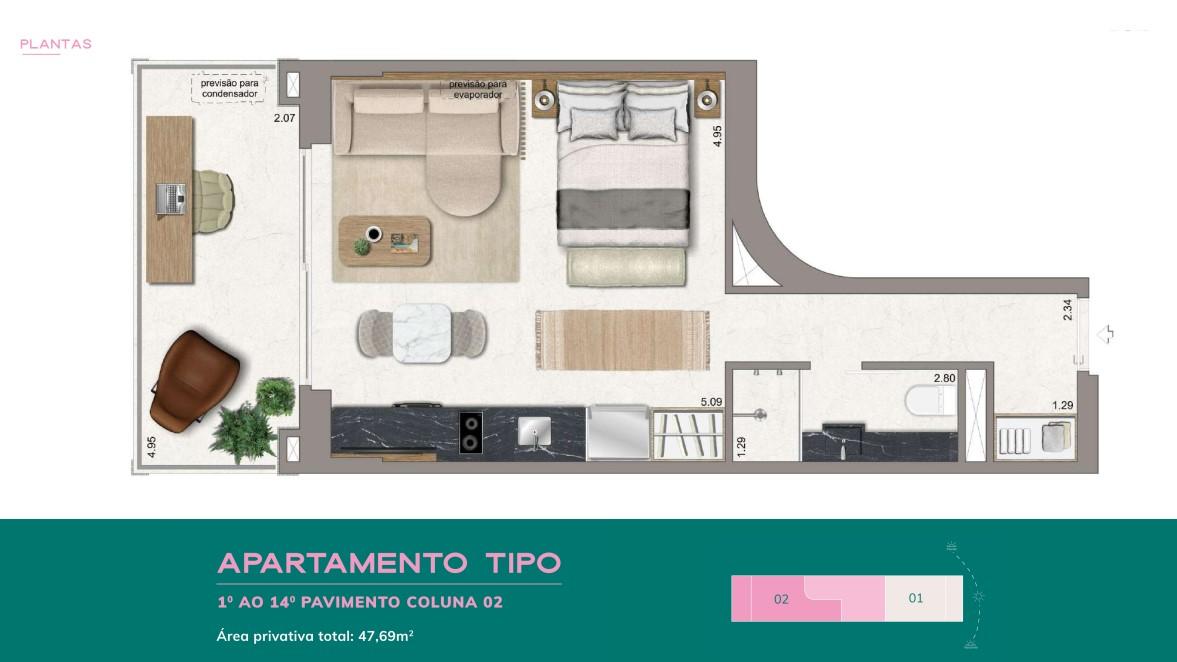 Apartamento à venda com 1 quarto, 47m² - Foto 28