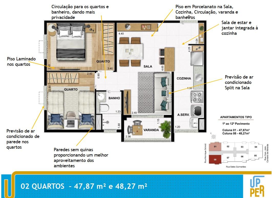 Apartamento à venda com 2 quartos, 47m² - Foto 25