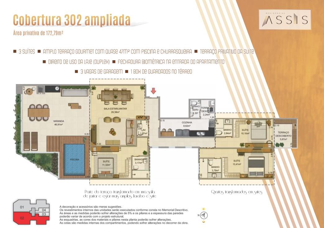 Cobertura à venda com 2 quartos, 172m² - Foto 10