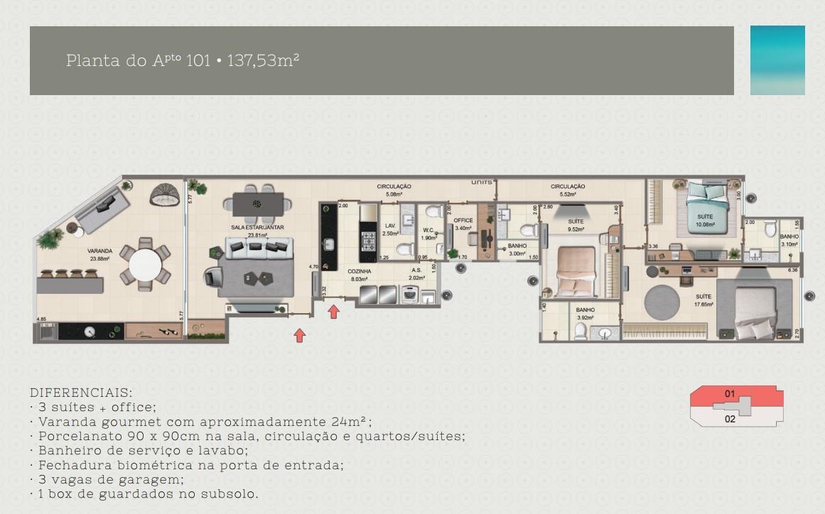 Apartamento à venda com 3 quartos, 138m² - Foto 16