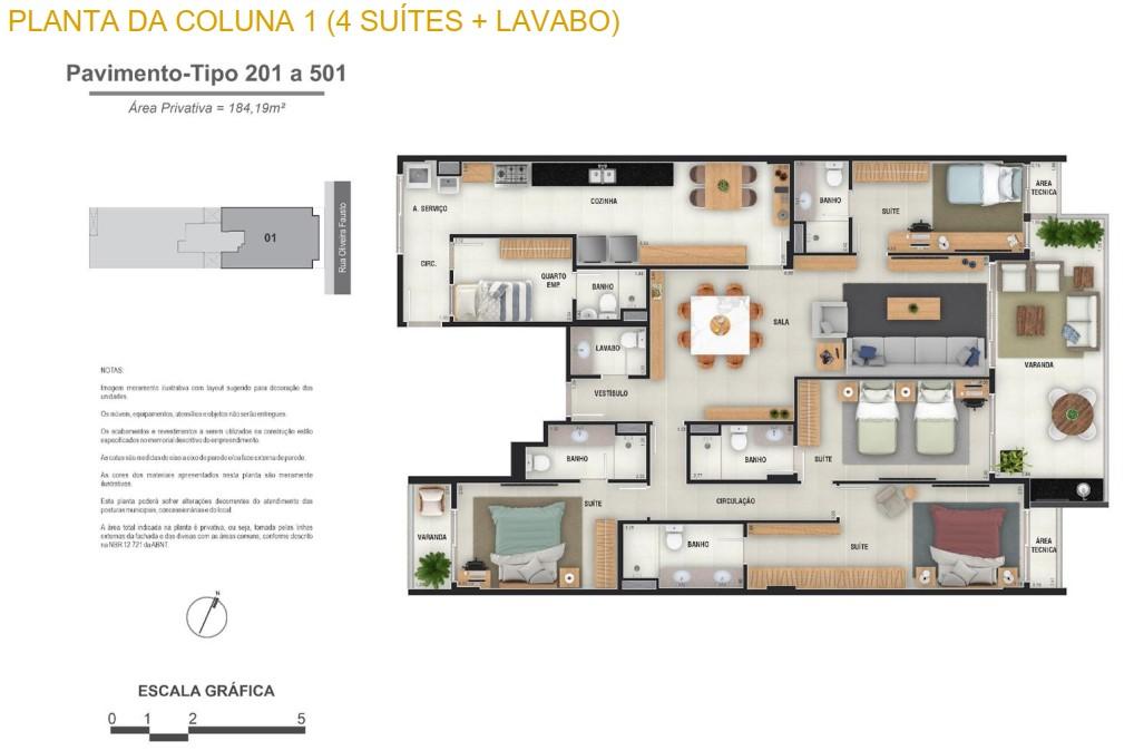 Apartamento à venda com 4 quartos, 145m² - Foto 12