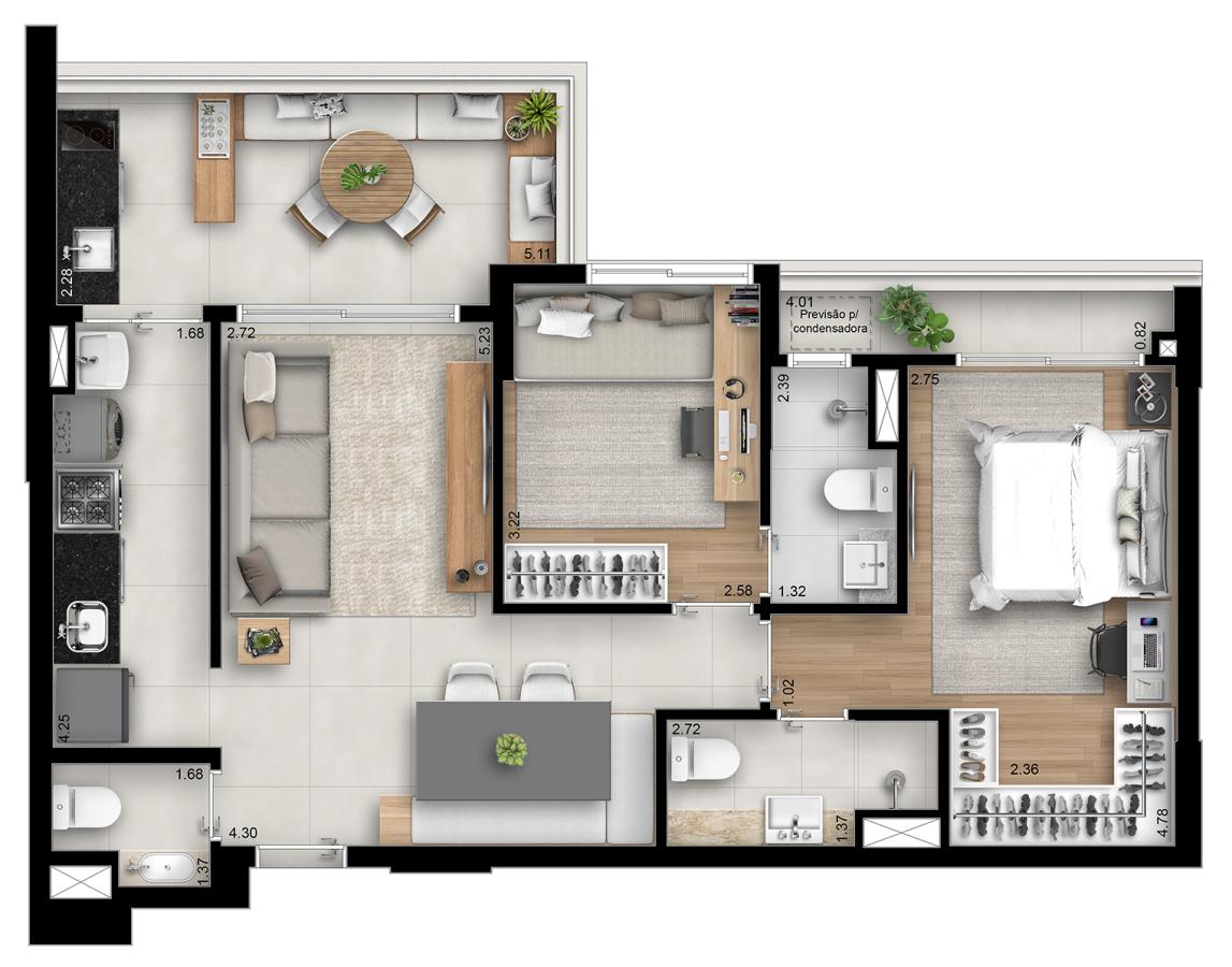 Apartamento à venda com 2 quartos, 74m² - Foto 39