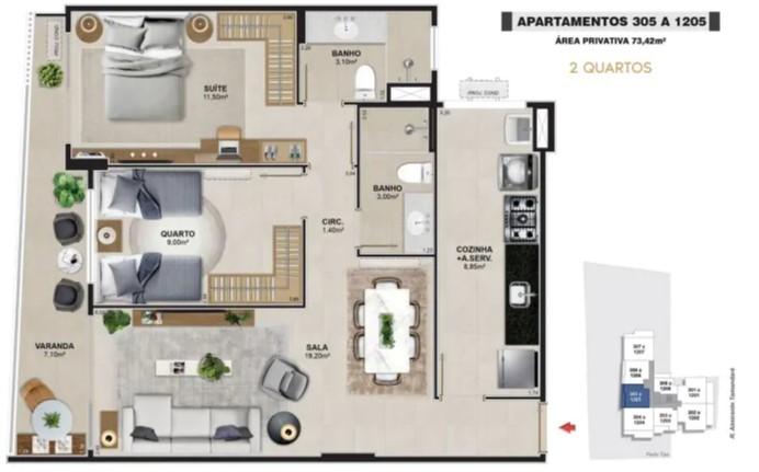 Apartamento à venda com 2 quartos, 113m² - Foto 22