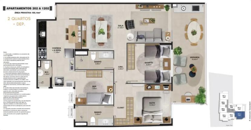 Apartamento à venda com 2 quartos, 113m² - Foto 19