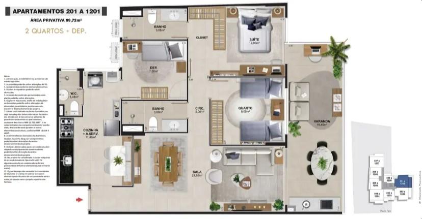 Apartamento à venda com 2 quartos, 113m² - Foto 18