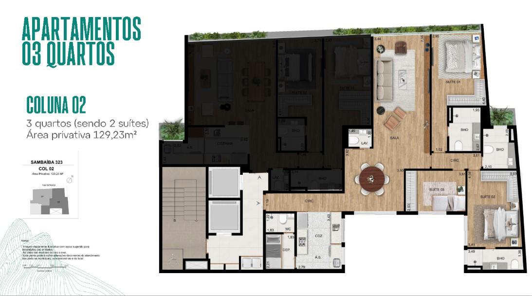 Apartamento à venda com 3 quartos, 129m² - Foto 21