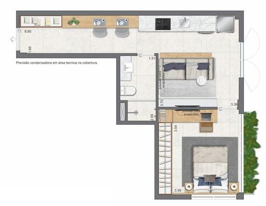 Apartamento à venda com 1 quarto, 52m² - Foto 14