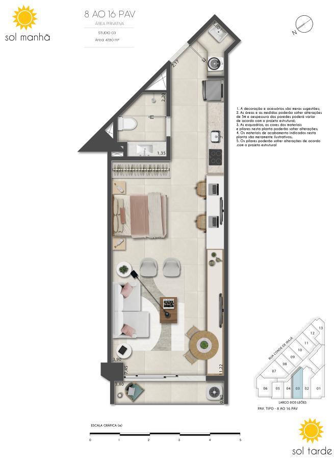 Flat/Apart Hotel à venda com 1 quarto, 48m² - Foto 35