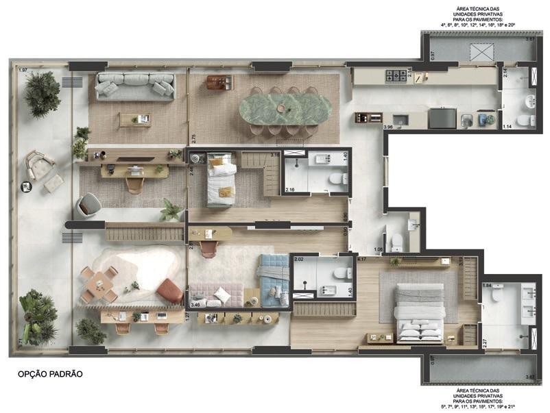 Apartamento à venda com 3 quartos, 167m² - Foto 21