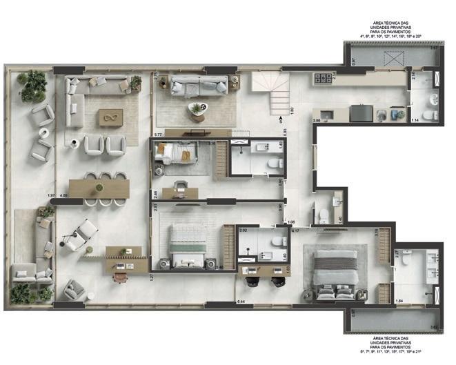 Apartamento à venda com 3 quartos, 167m² - Foto 26