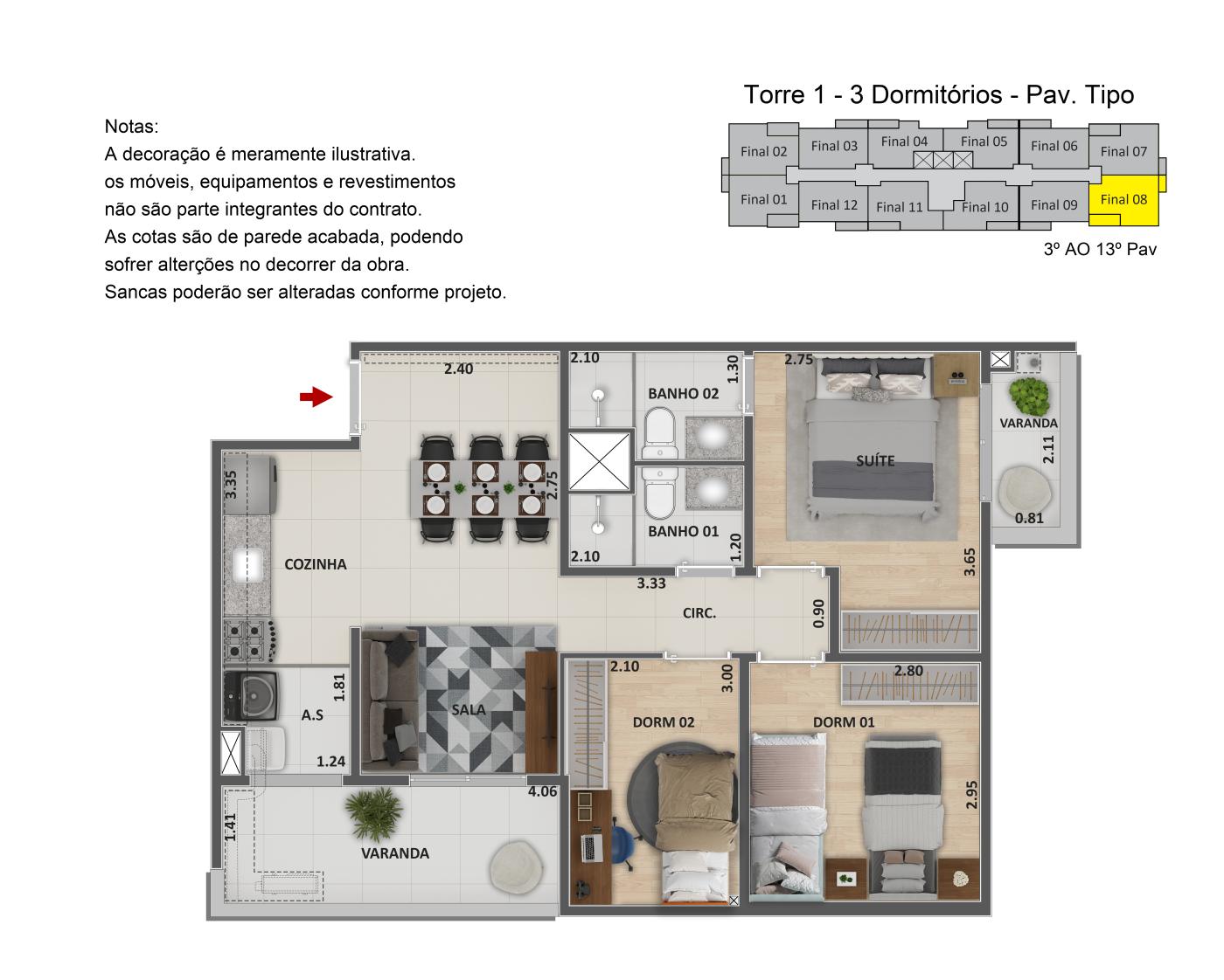 Apartamento à venda com 3 quartos, 67m² - Foto 46