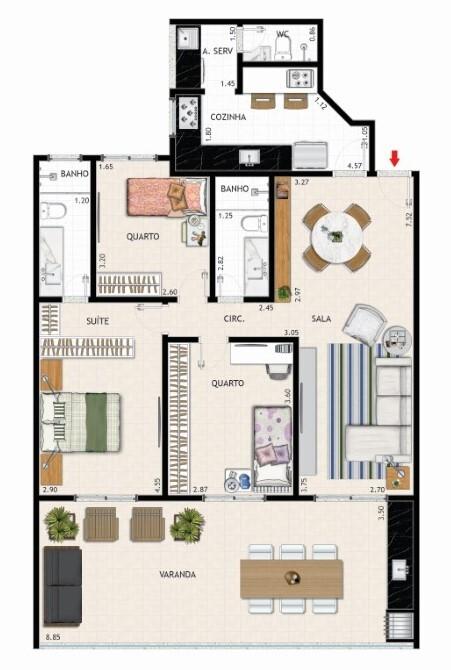 Apartamento à venda com 3 quartos, 89m² - Foto 11